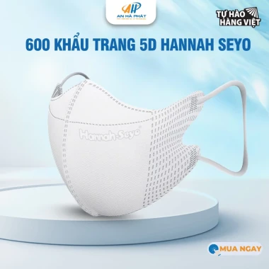 Khẩu trang 5D Hannah Seyo AHP 3 lớp kháng khuẩn chống bụi mịn UV giá chỉ 98k/thùng 600cái 27 Khẩu trang 5D Hannah Seyo AHP 3 lớp kháng khuẩn chống bụi mịn UV giá chỉ 98k/thùng 600cái 27