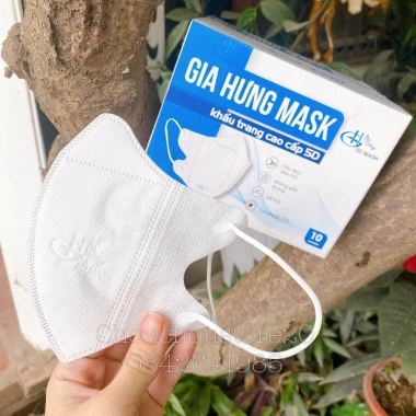 Khẩu Trang 5D Mask Cao Cấp Gia Hưng - Kháng Khuẩn, Ôm Mặt, Không Đau Tai - Giảm 20% chỉ 9000đ 2 Khẩu Trang 5D Mask Cao Cấp Gia Hưng - Kháng Khuẩn, Ôm Mặt, Không Đau Tai - Giảm 20% chỉ 9000đ 2