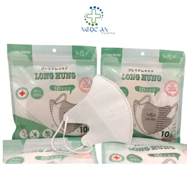 Khẩu Trang 5D Mask Long Hưng Chống Nắng UV 50+++ Thùng 100 Cái - Giá Rẻ 40k 3 Khẩu Trang 5D Mask Long Hưng Chống Nắng UV 50+++ Thùng 100 Cái - Giá Rẻ 40k 3