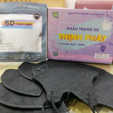 Khẩu Trang 5D Thịnh Phát 3 Lớp Chính Hãng - Giá Rẻ 23500đ, Free Ship 3