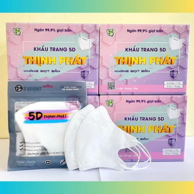 Khẩu Trang 5D Thịnh Phát 3 Lớp Kháng Khuẩn Chống Giọt Bắn - Giảm 18% Chỉ 290.000đ 5 Khẩu Trang 5D Thịnh Phát 3 Lớp Kháng Khuẩn Chống Giọt Bắn - Giảm 18% Chỉ 290.000đ 5