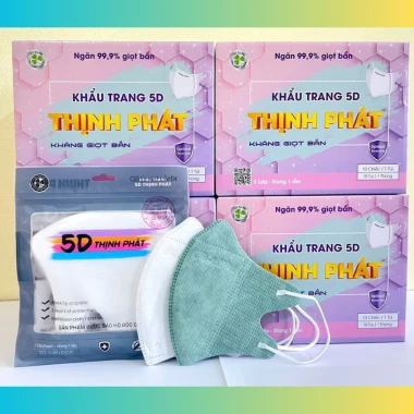 Khẩu Trang 5D Thịnh Phát 3 Lớp Kháng Khuẩn Chống Giọt Bắn - Giảm 18% Chỉ 290.000đ 6 Khẩu Trang 5D Thịnh Phát 3 Lớp Kháng Khuẩn Chống Giọt Bắn - Giảm 18% Chỉ 290.000đ 6