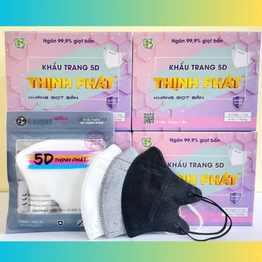 Khẩu Trang 5D Thịnh Phát 3 Lớp Kháng Khuẩn Chống Giọt Bắn - Giảm 18% Chỉ 290.000đ 8 Khẩu Trang 5D Thịnh Phát 3 Lớp Kháng Khuẩn Chống Giọt Bắn - Giảm 18% Chỉ 290.000đ 8