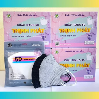 Khẩu Trang 5D Thịnh Phát 3 Lớp Kháng Khuẩn Chống Giọt Bắn - Giảm 18% Chỉ 290.000đ 10 Khẩu Trang 5D Thịnh Phát 3 Lớp Kháng Khuẩn Chống Giọt Bắn - Giảm 18% Chỉ 290.000đ 10
