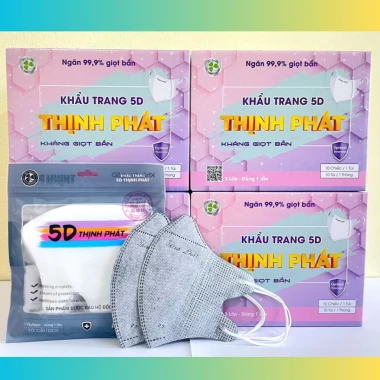 Khẩu Trang 5D Thịnh Phát 3 Lớp Kháng Khuẩn Chống Giọt Bắn - Giảm 18% Chỉ 290.000đ 12 Khẩu Trang 5D Thịnh Phát 3 Lớp Kháng Khuẩn Chống Giọt Bắn - Giảm 18% Chỉ 290.000đ 12