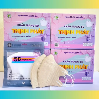 Khẩu Trang 5D Thịnh Phát 3 Lớp Kháng Khuẩn Chống Giọt Bắn - Giảm 18% Chỉ 290.000đ 16 Khẩu Trang 5D Thịnh Phát 3 Lớp Kháng Khuẩn Chống Giọt Bắn - Giảm 18% Chỉ 290.000đ 16