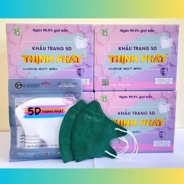 Khẩu Trang 5D Thịnh Phát 3 Lớp Kháng Khuẩn Chống Giọt Bắn - Giảm 18% Chỉ 290.000đ 20 Khẩu Trang 5D Thịnh Phát 3 Lớp Kháng Khuẩn Chống Giọt Bắn - Giảm 18% Chỉ 290.000đ 20
