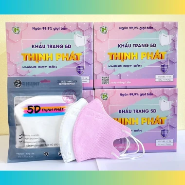 Khẩu Trang 5D Thịnh Phát 3 Lớp Kháng Khuẩn Chống Giọt Bắn - Giảm 18% Chỉ 290.000đ 23 Khẩu Trang 5D Thịnh Phát 3 Lớp Kháng Khuẩn Chống Giọt Bắn - Giảm 18% Chỉ 290.000đ 23