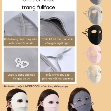 Khẩu Trang Fullface Kín Mặt Chống Nắng Tia UV UPF100+ Thoáng Khí Giá 110k Bảo Vệ Toàn Diện 4 Khẩu Trang Fullface Kín Mặt Chống Nắng Tia UV UPF100+ Thoáng Khí Giá 110k Bảo Vệ Toàn Diện 4