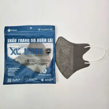 Khẩu trang y tế 5D Xuân Lai, 500 Chiếc Khẩu trang XL MASK Dành Cho Người Lớn 3 Lớp Vải Kháng Khuẩn 21