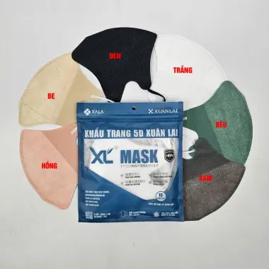 Khẩu trang y tế 5D Xuân Lai, 500 Chiếc Khẩu trang XL MASK Dành Cho Người Lớn 3 Lớp Vải Kháng Khuẩn 23