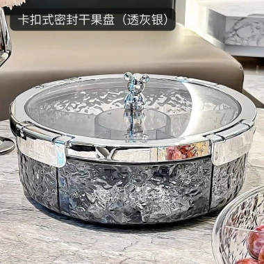 Khay nhựa trong suốt có nắp đậy chống bụi - Đựng hoa quả, bánh kẹo, mứt hạt khô 4