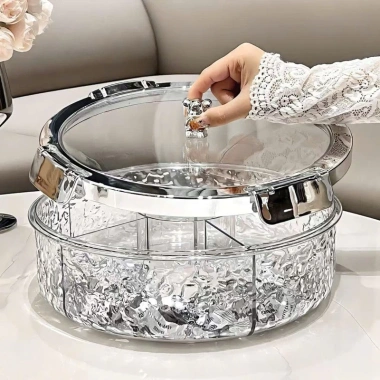 Khay nhựa trong suốt có nắp đậy chống bụi - Đựng hoa quả, bánh kẹo, mứt hạt khô 6