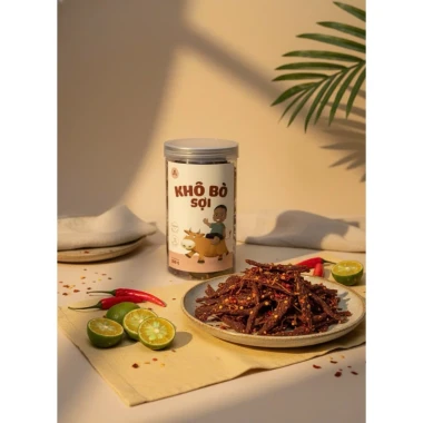 Khô bò sợi mẹ liệu tự làm hộp 200g - Giảm giá còn 286k - Quang Linh Food 2