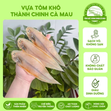Khô cá lưỡi trâu vị mặn Cà Mau 250g - đặc sản dai ngọt giá chỉ 45k giảm từ 57.6k 2