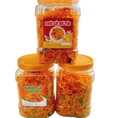 Khô Gà Lá Chanh 2Hủ và Bơ Tỏi 1Hủ - Ăn liền CoMBo 3Hủ 500g, giảm giá 310.000, giá gốc 381.300 2