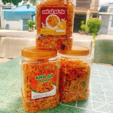 Khô Gà Lá Chanh 2Hủ và Bơ Tỏi 1Hủ - Ăn liền CoMBo 3Hủ 500g, giảm giá 310.000, giá gốc 381.300 6