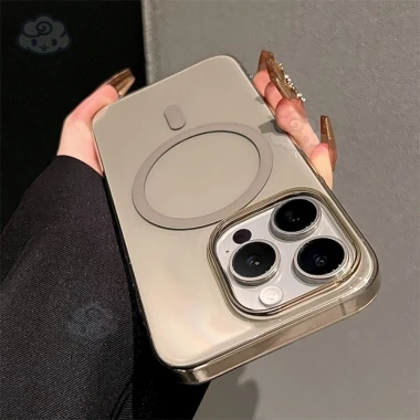 [Không bao giờ chuyển sang màu vàng] Màu sa mạc cho iPhone 17 16 Pro Max Siêu mỏng có kính máy ảnh Vỏ từ tính cho iPhone 15 14 13 12 11 Pro Max Plus 16E Air Ốp điện thoại PC cứng chống sốc trong suốt 3