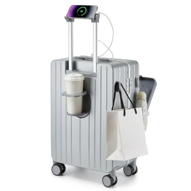 Khung nhôm Vali Hành lý Sea Choice 2040 size 20''24'28'' nhựa PC có Cổng USB Giá để cốc Khoá TSA & day kéo YKK chống bể 10 Khung nhôm Vali Hành lý Sea Choice 2040 size 20''24'28'' nhựa PC có Cổng USB Giá để cốc Khoá TSA & day kéo YKK chống bể 10