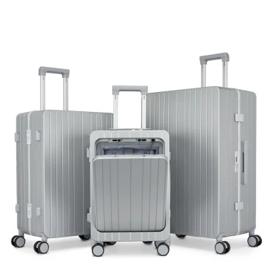 Khung nhôm Vali Hành lý Sea Choice 2040 size 20''24'28'' nhựa PC có Cổng USB Giá để cốc Khoá TSA & day kéo YKK chống bể 15 Khung nhôm Vali Hành lý Sea Choice 2040 size 20''24'28'' nhựa PC có Cổng USB Giá để cốc Khoá TSA & day kéo YKK chống bể 15