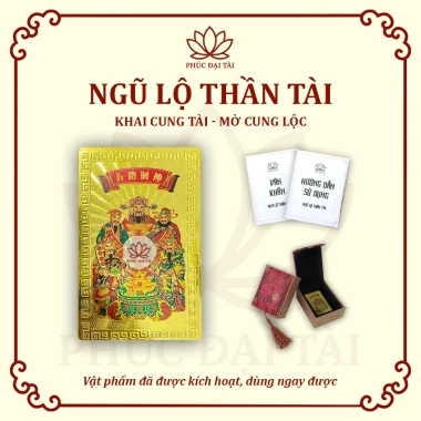 Kim bài Ngũ Lộ Thần Tài Mạ Vàng - Khai cung Tài Lộc, Thịnh Vượng chỉ 86k 2