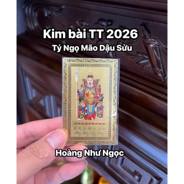 Kim Bài Phong Thuỷ TT 2026 - Trang Trí Cho Tý, Ngọ, Mão, Dậu, Sửu - Giảm Giá 150000đ 2 Kim Bài Phong Thuỷ TT 2026 - Trang Trí Cho Tý, Ngọ, Mão, Dậu, Sửu - Giảm Giá 150000đ 2