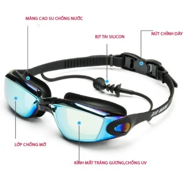Kính Bơi Chống Mờ UV Nước XH7000DR - Tặng Bịt Tai Silicon - Giảm 25k - Đại Nam Sport 5