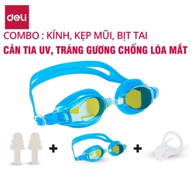 Kính Bơi Người Lớn Trẻ Em Deli Agnite Chống UV Bảo Vệ Mắt Giá Rẻ 70k 4