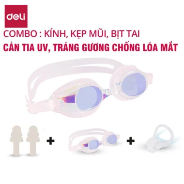 Kính Bơi Người Lớn Trẻ Em Deli Agnite Chống UV Bảo Vệ Mắt Giá Rẻ 70k 5