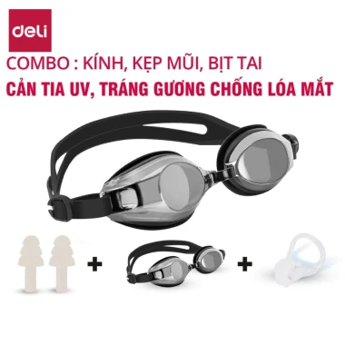 Kính Bơi Người Lớn Trẻ Em Deli Agnite Chống UV Bảo Vệ Mắt Giá Rẻ 70k 6