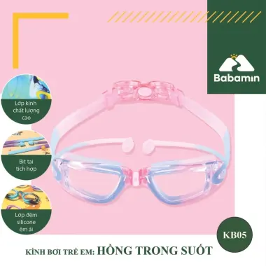 Kính Bơi Trẻ Em Cao Cấp 3-12 Tuổi - Mắt Kính Bơi Trong Suốt Có Bịt Tai & Hộp Đựng Giảm Giá 7