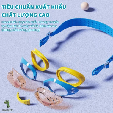 Kính Bơi Trẻ Em DINOKING Chống Mờ Cao Cấp - Combo Kính Mũ Bơi Cho Bé Trai Gái Giá Rẻ 65k 4