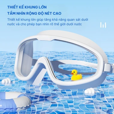 Kính Bơi Trẻ Em Người Lớn Gọng Lớn Kèm Bịt Tai Chống Sương Mù Không Thấm Nước Độ Nét Cao 5 Kính Bơi Trẻ Em Người Lớn Gọng Lớn Kèm Bịt Tai Chống Sương Mù Không Thấm Nước Độ Nét Cao 5