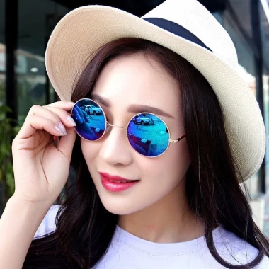 Kính Mắt Thời Trang Tròn Xoe Chống Nắng Ferado - Mắt Thầy Bói Đẹp Giá Cực Sốc 35k