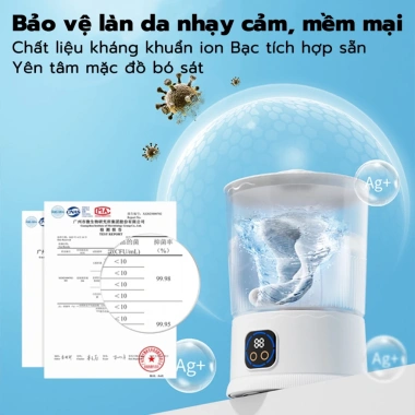 KOKIRA RH808 Máy giặt mini đồ lót bé – Kháng khuẩn 99%, Bảo hành 1 năm, Giá ưu đãi 390.000₫
