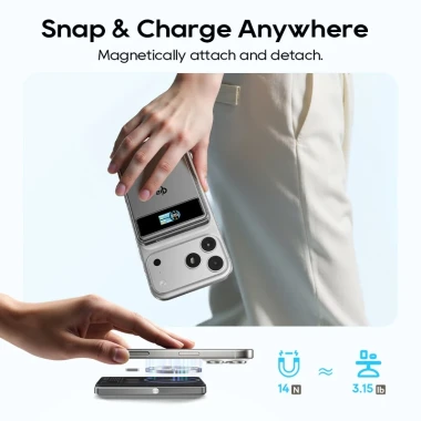 KUULAA Pin Sạc Dự Phòng Không Dây Qi2 10.000mAh PD20W Có Giá Đỡ Màn Hình TFT Cho iPhone 12-17 6 KUULAA Pin Sạc Dự Phòng Không Dây Qi2 10.000mAh PD20W Có Giá Đỡ Màn Hình TFT Cho iPhone 12-17 6