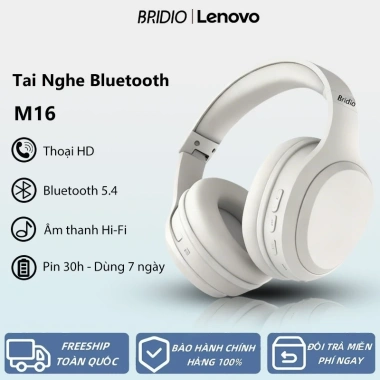 Lenovo Bridio M16 Tai Nghe Bluetooth Chính Hãng Gập Gọn Không Dây Kèm Mic - 249.000 VNĐ