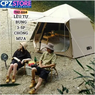 Lều Cắm Trại Lục Giác Tự Bung 2 Lớp Chống Mưa Nắng Cho 4-6 Người Giá Rẻ TZX-1114 2 Lều Cắm Trại Lục Giác Tự Bung 2 Lớp Chống Mưa Nắng Cho 4-6 Người Giá Rẻ TZX-1114 2