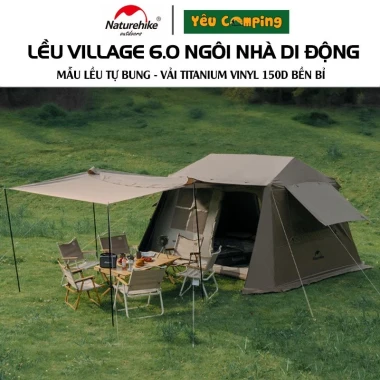 Lều cắm trại Naturehike Village 6.0 tự bung 2 lớp siêu rộng giá rẻ 2