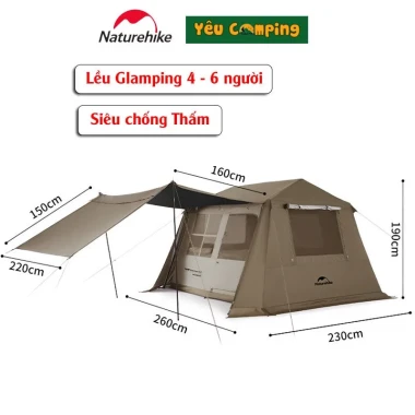 Lều cắm trại Naturehike Village 6.0 tự bung 2 lớp siêu rộng giá rẻ 3