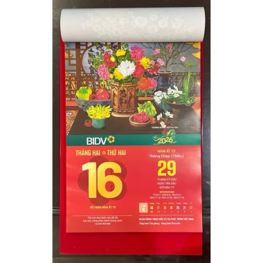 Lịch BIDV 2026 GIÁ CỰC SỐC - 66k! Lịch Ngân Hàng BIDV Size Lớn 26x38cm & 16x24cm 3 Lịch BIDV 2026 GIÁ CỰC SỐC - 66k! Lịch Ngân Hàng BIDV Size Lớn 26x38cm & 16x24cm 3