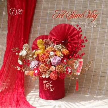 Light box Chậu hoa nến thơm TẾT AN - Quà Tết, decor nhà cửa, phòng thơm, giảm giá 550k 3