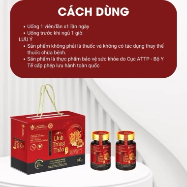 LINH TRÙNG THẢO 50 viên - Hỗ trợ ăn ngủ ngon, bồi bổ cơ thể, tăng đề kháng - Chỉ 380.000đ
