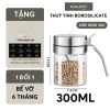 Lọ gia vị thuỷ tinh borosilicate cao cấp và an toàn, nắp phẳng bật kèm muỗng bằng inox 304 PHALEDO P-0328 12