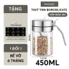 Lọ gia vị thuỷ tinh borosilicate cao cấp và an toàn, nắp phẳng bật kèm muỗng bằng inox 304 PHALEDO P-0328 13