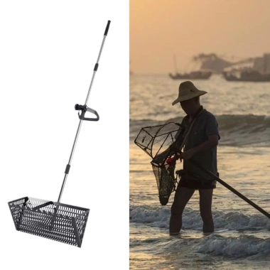 LOVIVER Cát Bọ chét Rake Lớn Sifting Cao Cấp Thép Carbon Tay Cầm Kính Thiên Văn Thú Cưng Tiện Lợi Poop Xẻng Kitty Kim Loại Cát Sifter 5