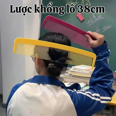 Lược khổng lồ chải tóc hài hước 38cm - Giá siêu tiết kiệm 29.900đ, siêu nhẹ, dễ dùng
