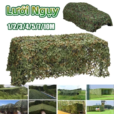 Lưới Ngụy Trang Đi Săn Rằn Ri Giá Rẻ - Chất Liệu Vải Oxford 3M X 2m 2