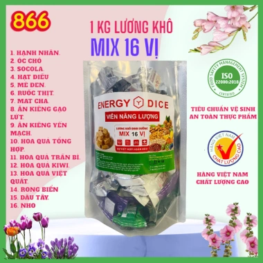 Lương khô mix 16 vị 1kg hạt dinh dưỡng, hoa quả, sản xuất Việt Nam, giá ưu đãi 82.000đ 3