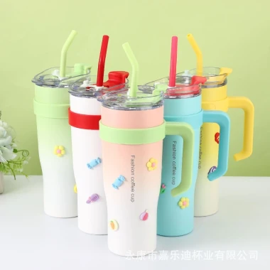 Ly giữ nhiệt 1200ml inox 304 có tay cầm ống hút - Giảm 108k còn 99k 3